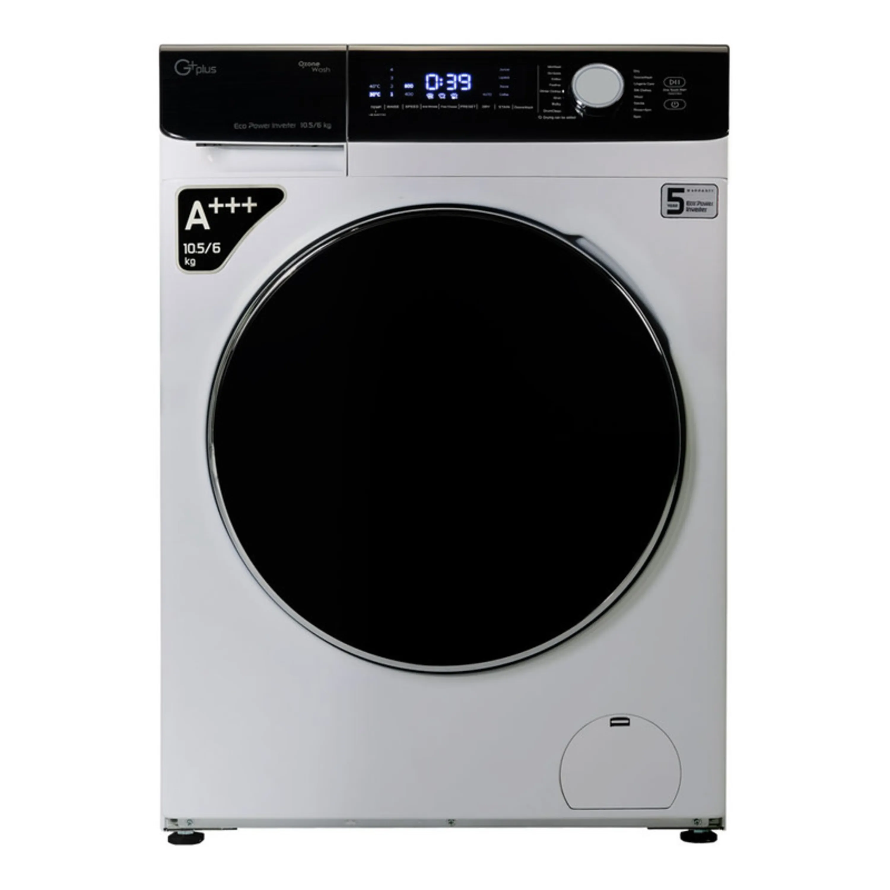 ماشین لباسشویی 10.5 کیلویی جی پلاس مدل KD1048S ماشین لباسشویی 10.5 کیلویی جی پلاس مدل KD1048S